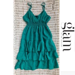 🆕 {glam LA} Empire Waist Ruffle Dress w/ spaghetti straps